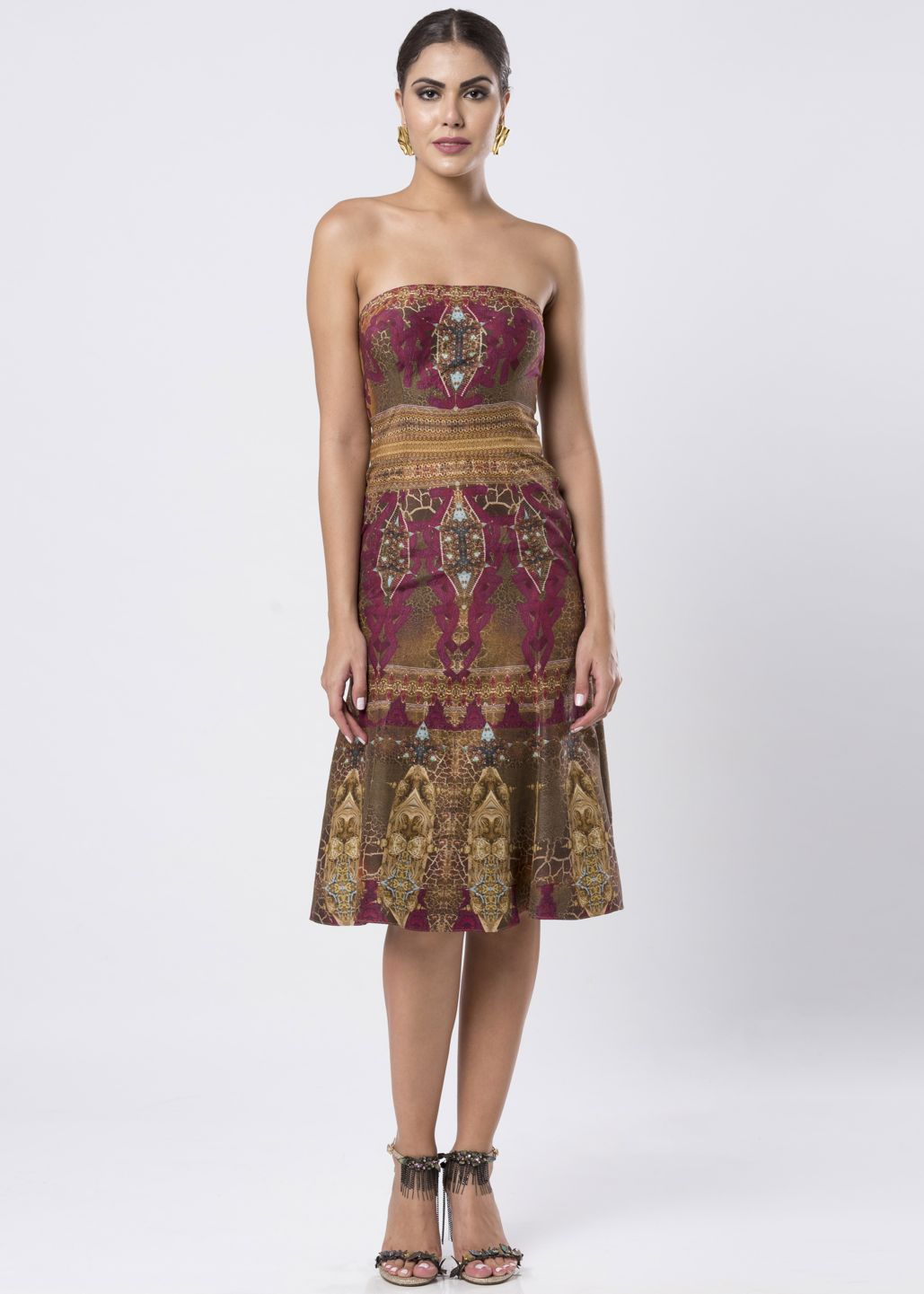 STRAPLESS SHIFT DRESS