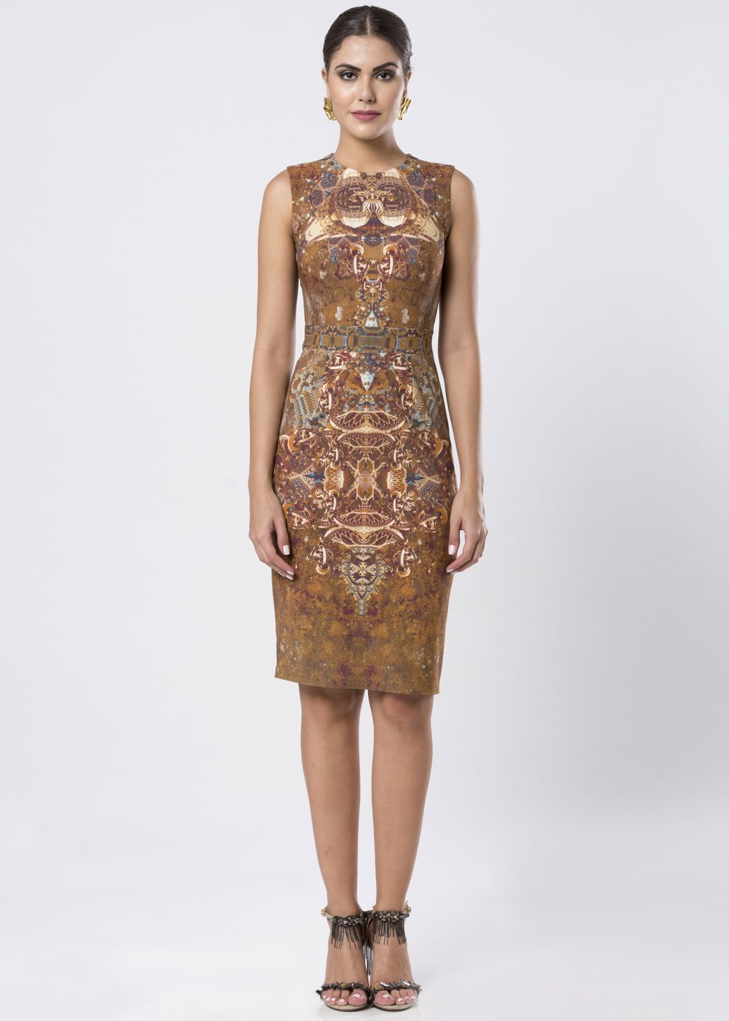 PRINTED SHEATH DRESS