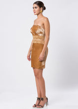 STRAPLESS VELVET DRESS