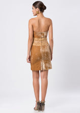 STRAPLESS VELVET DRESS