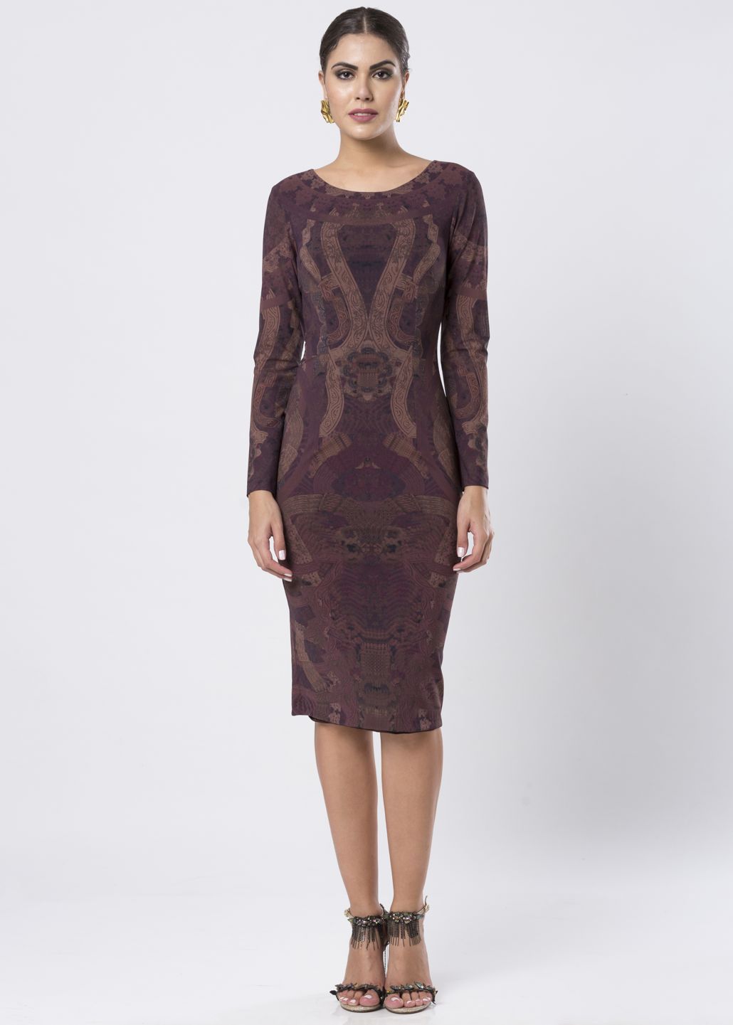 PRINTED SHEATH DRESS
