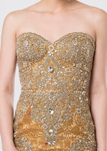 HAND EMBROIDERED BROCADE DRESS