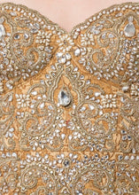 HAND EMBROIDERED BROCADE DRESS