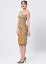 HAND EMBROIDERED BROCADE DRESS