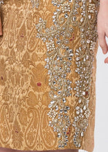 HAND EMBROIDERED BROCADE DRESS
