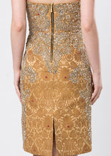 HAND EMBROIDERED BROCADE DRESS