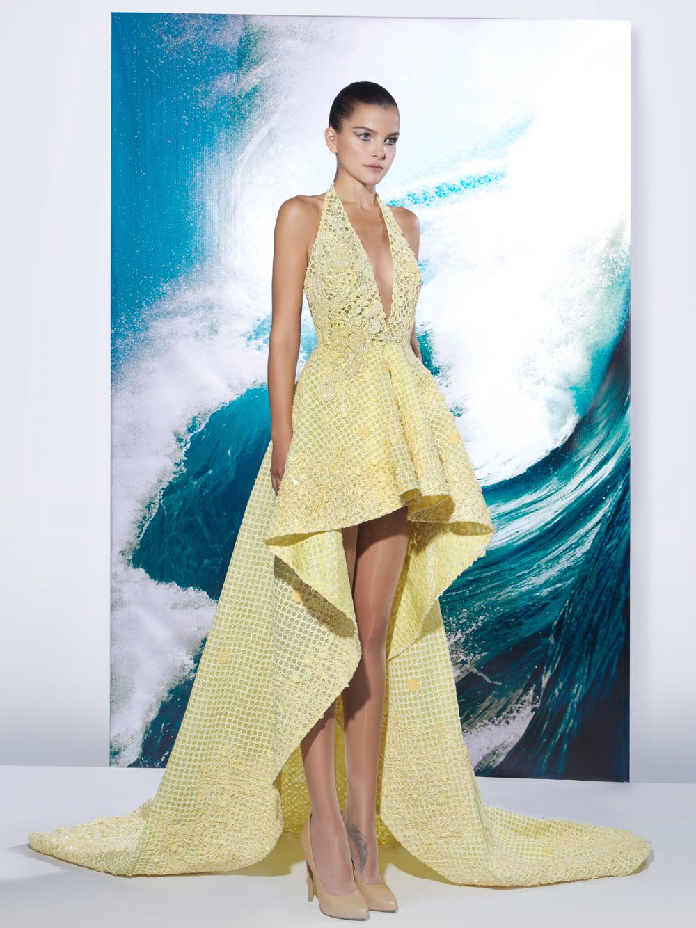 Embroidered Asymmetric Dress