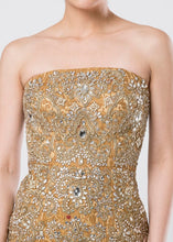 HAND EMBROIDERED BROCADE DRESS