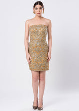 HAND EMBROIDERED BROCADE DRESS