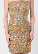 HAND EMBROIDERED BROCADE DRESS