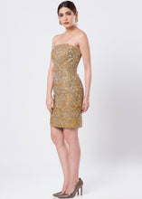HAND EMBROIDERED BROCADE DRESS