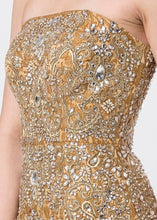 HAND EMBROIDERED BROCADE DRESS