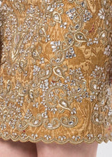 HAND EMBROIDERED BROCADE DRESS