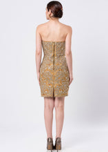 HAND EMBROIDERED BROCADE DRESS