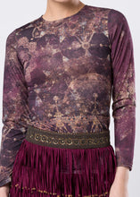 PRINTED TOP & TASSELED SKIRT