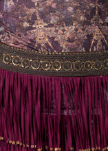 PRINTED TOP & TASSELED SKIRT