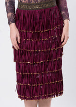 PRINTED TOP & TASSELED SKIRT