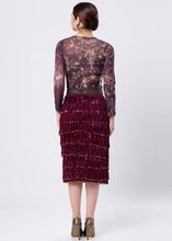 PRINTED TOP & TASSELED SKIRT