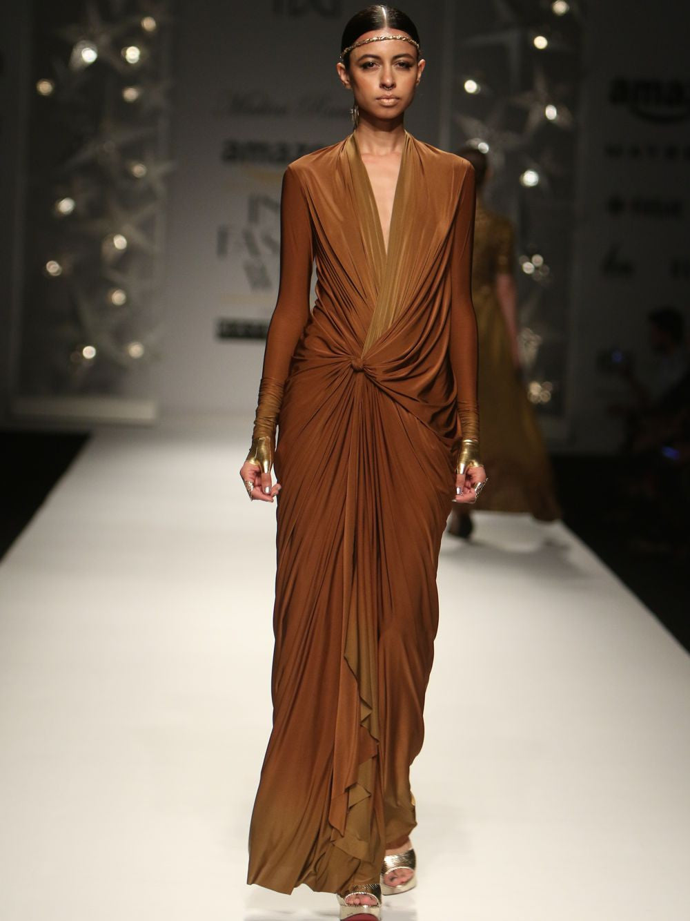 Ombred Draped Hourgalss Dress