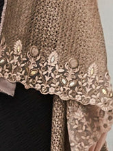 Textured Cape with Pleated Draped Dress