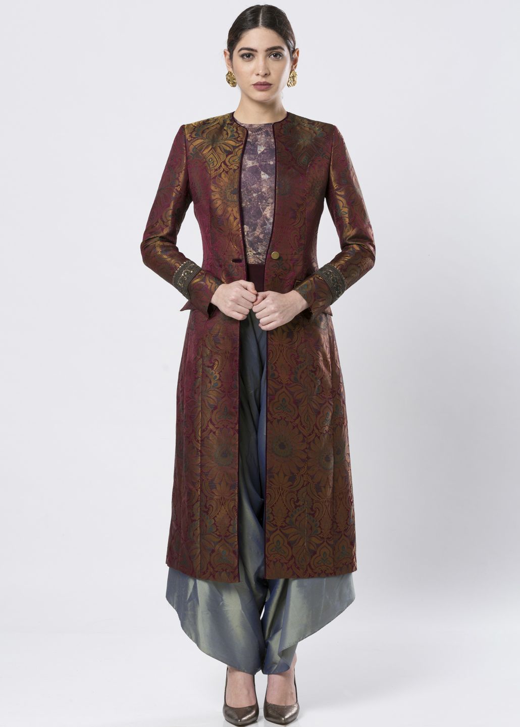 LONG BROCADE JACKET