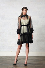 Embroidered Hand-Painted Cocktail Dress