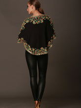 Embroidered Short Cape