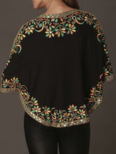 Embroidered Short Cape