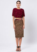 VELVET TOP & SEQUINED SKIRT