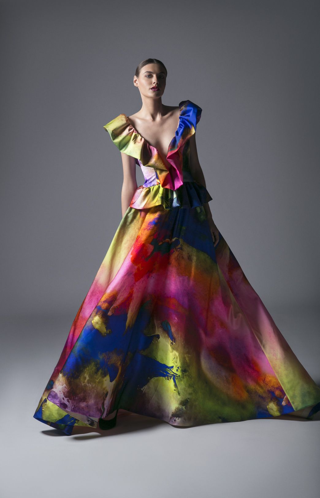 RUFFLED PERPLUM DRESS