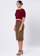 VELVET TOP & SEQUINED SKIRT