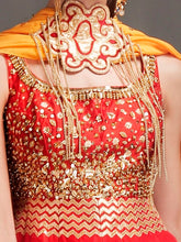 RED EMBROIDERED SHARARA SET