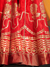 RED EMBROIDERED SHARARA SET