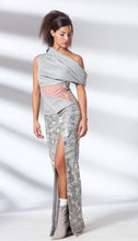 Hand Embroidered Draped Gown