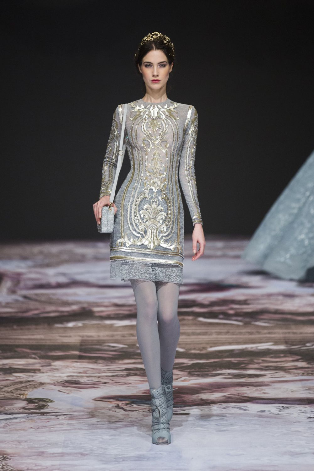 Hand Embroidered Short Couture Dress