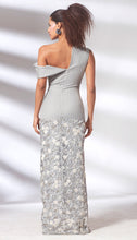 Hand Embroidered Draped Gown