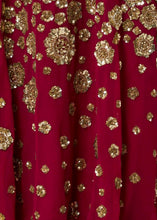 HAND EMBROIDERED FLOWERY GOWN