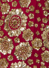 HAND EMBROIDERED FLOWERY GOWN