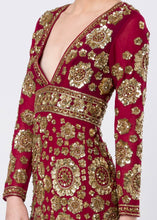 HAND EMBROIDERED FLOWERY GOWN