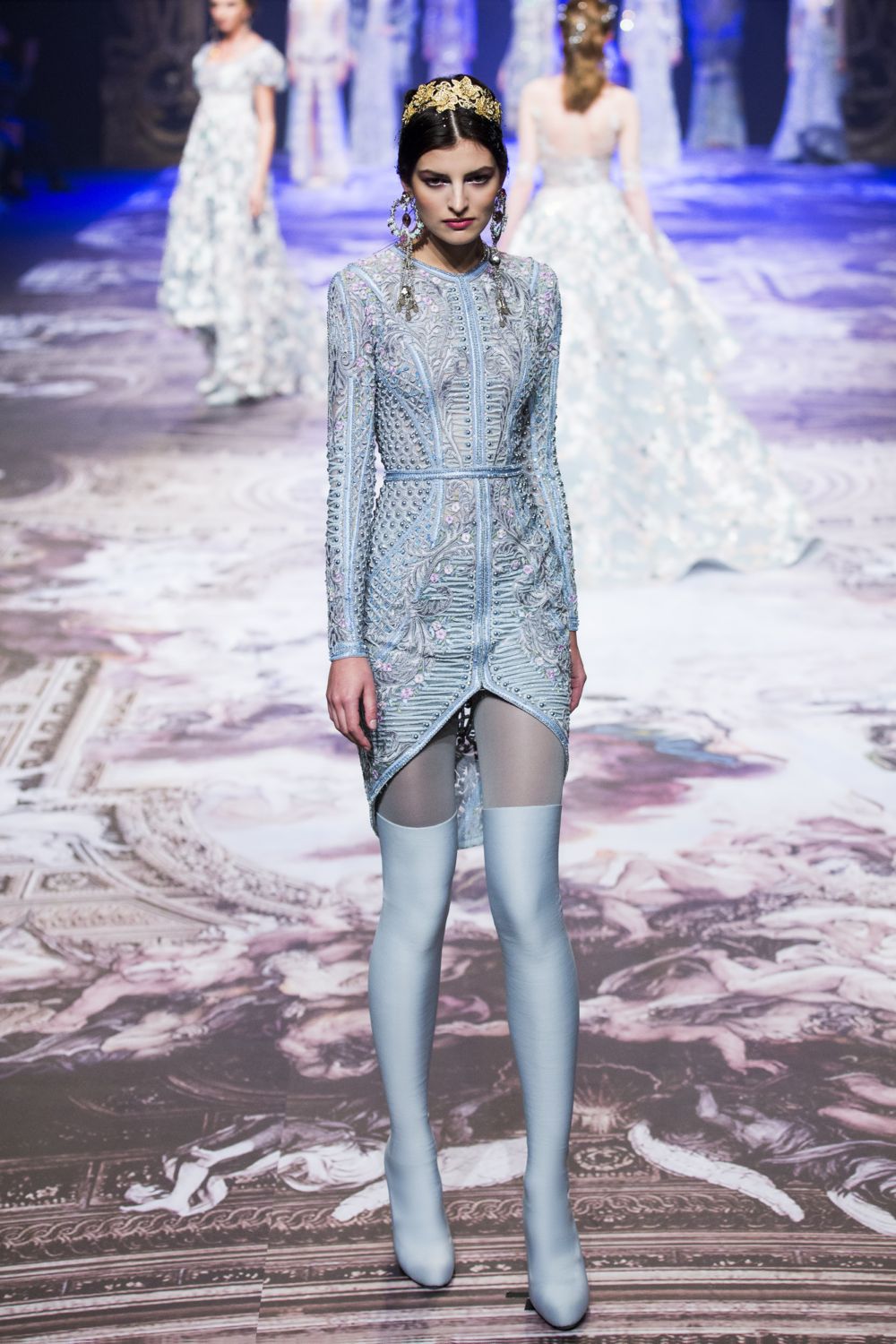 Hand Embellished Short Couture Dress