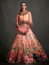 EMBELLISHED SKIRT WITH CAPE AND BLOUSE