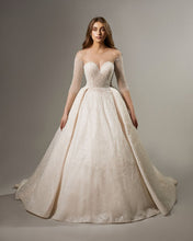 Pearl Beaded Illusion Gown DIAMANTE