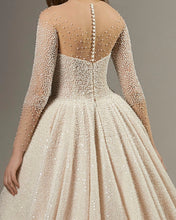 Pearl Beaded Illusion Gown DIAMANTE