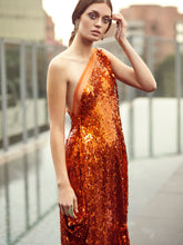 Asymmetrical Sequin Dress