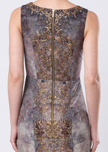 EMBELLISHED PRINTED GOWN