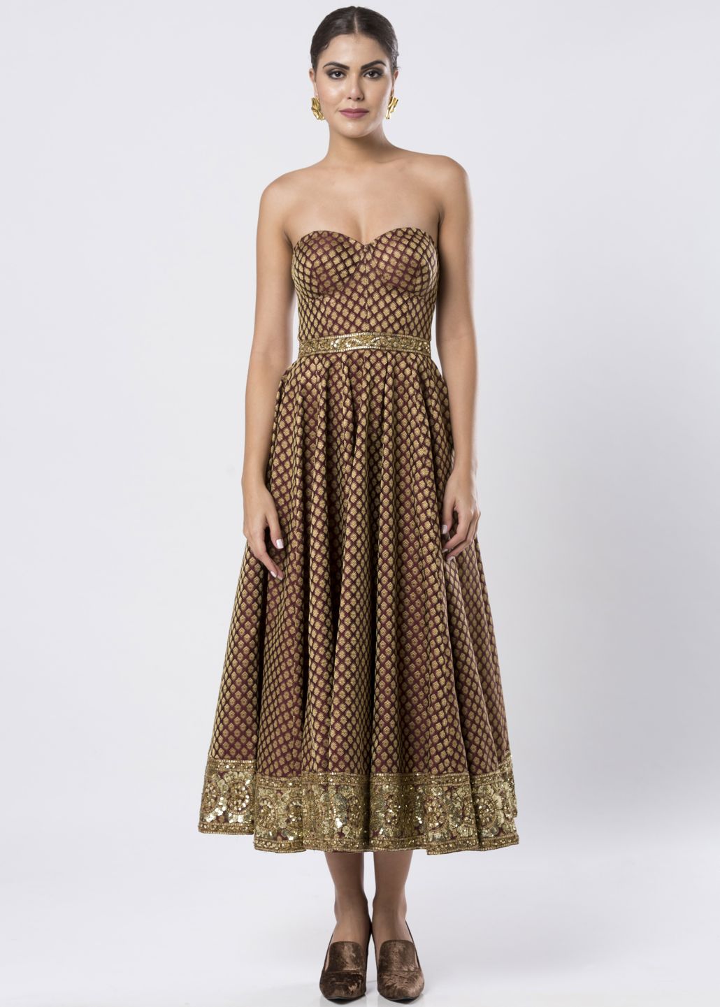 SWEETHEART BROCADE DRESS
