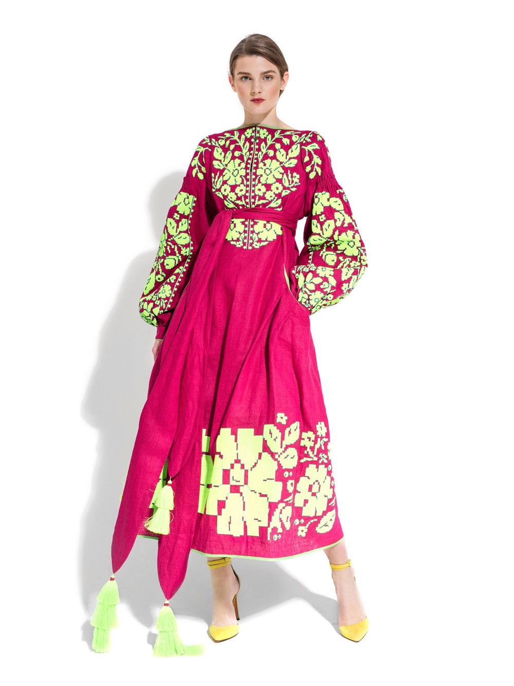 Cotton Dress 'PORCELAIN BOUQUET'