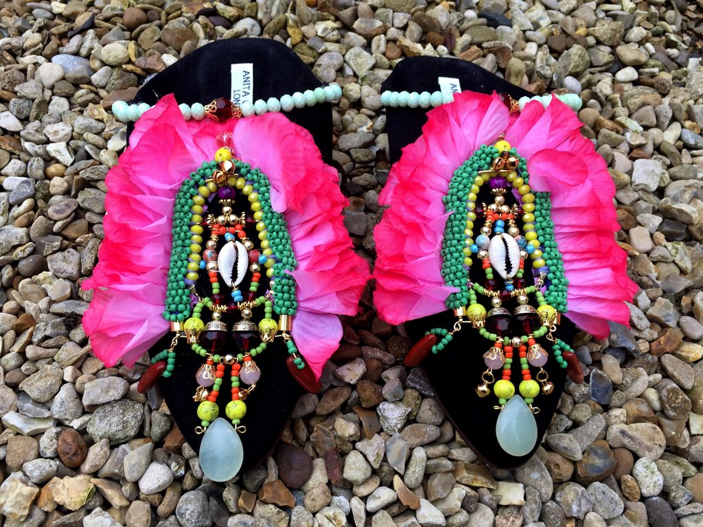 DITA MULE EMBELLISHED SLIPPERS