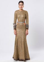 SEQUINED CUTOUT GOWN