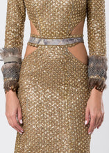 SEQUINED CUTOUT GOWN